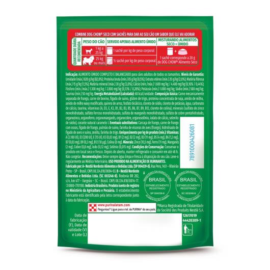 Ração Úmida para Cães Adultos Carne com Arroz Dog Chow Nutrição Reforçada 85g - Imagem em destaque