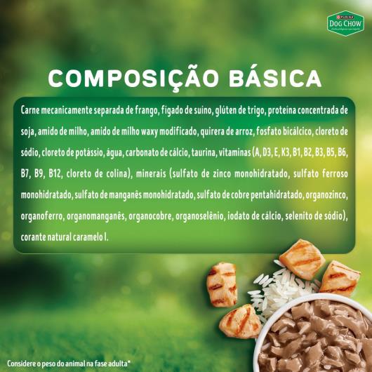 Ração Úmida para Cães Adultos Frango com Arroz Dog Chow Nutrição Reforçada 85g - Imagem em destaque