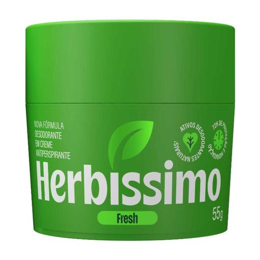 Desodorante Antitranspirante Creme Fresh Herbíssimo Pote 55g - Imagem em destaque