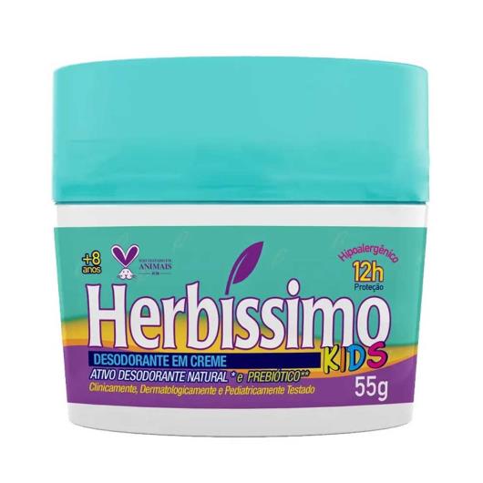 Desodorante Antitranspirante Creme Herbíssimo Kids Pote 55g - Imagem em destaque