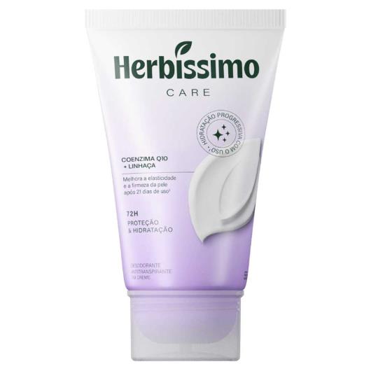 Desodorante Antitranspirante Creme Coenzima Q10 + Linhaça Herbíssimo Care Bisnaga 55g - Imagem em destaque