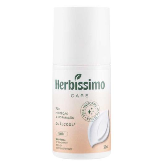 Desodorante Antitranspirante Roll-On Vanilla Herbíssimo Care 50ml - Imagem em destaque
