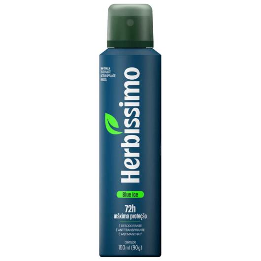 Desodorante Antitranspirante Aerossol Blue Ice Herbíssimo 150ml - Imagem em destaque