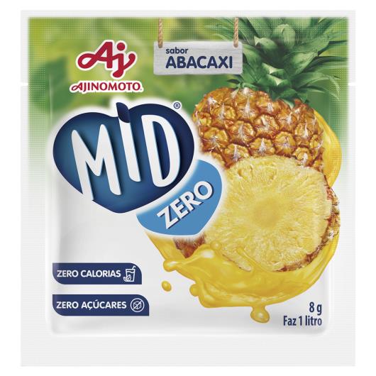 Refresco em Pó Abacaxi e Morango Zero Açúcar Mid 8g - Imagem em destaque