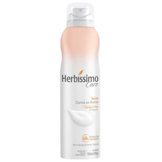 Desodorante Antitranspirante Aerossol Vanilla Herbíssimo Care 150ml - Imagem em destaque