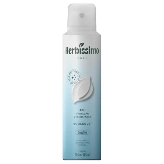 Desodorante Antitranspirante Aerossol Sensitive Herbíssimo Care 150ml - Imagem em destaque
