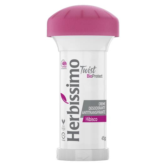 Desodorante Antitranspirante Creme Hibisco Herbíssimo Twist 45g - Imagem em destaque