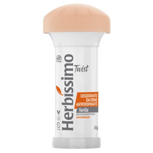 Desodorante Antitranspirante Creme Vanilla Herbíssimo Twist 45g - Imagem em destaque
