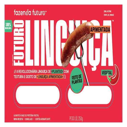 Linguiça Vegetal Apimentada Fazenda Futura Congelada 250g - Imagem em destaque