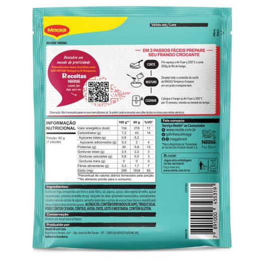 Mistura para Empanar Maggi Tempera & Empana Crunchy Páprica Pacote 60g - Imagem em destaque