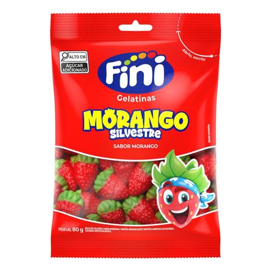 Bala de Gelatina Morango Silvestre Fini 80g - Imagem em destaque