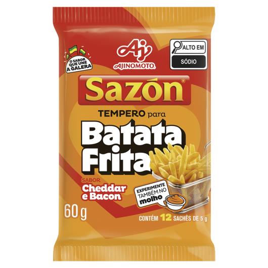 Tempero para Batata Frita Cheddar e Bacon Sazón 60g - Imagem em destaque