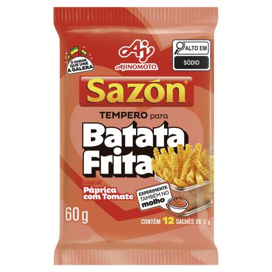 Tempero para Batata Frita Páprica com Tomate Sazón 60g - Imagem em destaque