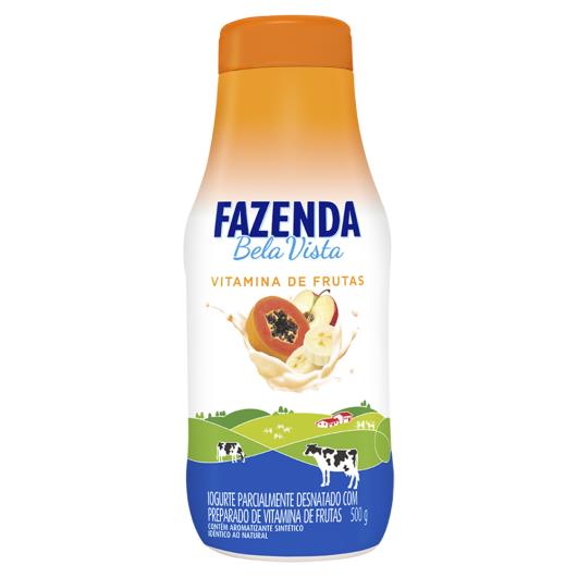 Iogurte Parcialmente Desnatado Vitamina de Frutas Fazenda Bela Vista Garrafa 500g - Imagem em destaque