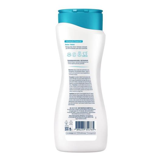Desodorante Hidratante Corporal Aveia Hidratação Essencial Monange Frasco 400ml Embalagem Econômica - Imagem em destaque