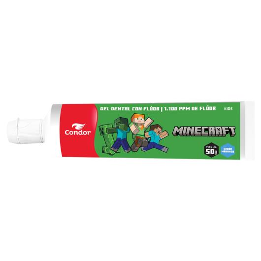 Gel Dental Infantil com Flúor Morango Minecraft Condor Kids 50g - Imagem em destaque