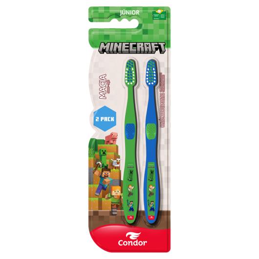 Escova Dental Infantil Macia Minecraft Condor 2 Unidades - Imagem em destaque