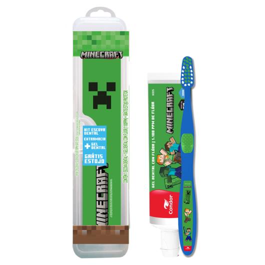 Kit Escova + Gel Dental Minecraft Condor Kids Grátis Estojo Protetor - Imagem em destaque