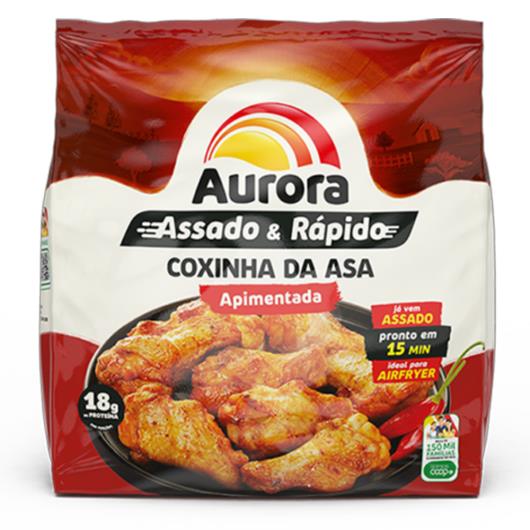 Coxinha da Asa Apimentada Aurora Assado & Rápido Congelada 400g - Imagem em destaque