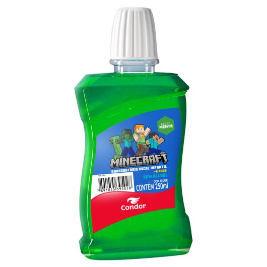 Enxaguante Bucal Zero Álcool Minecraft Condor Frasco 250ml - Imagem em destaque