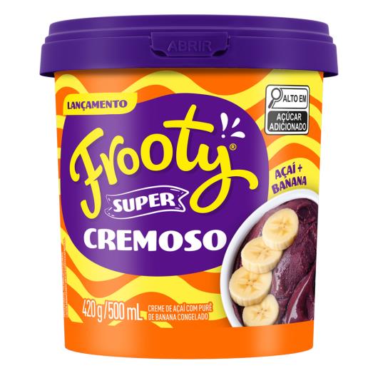 Creme de Açaí com Banana Super Cremoso Frooty Pote 500ml - Imagem em destaque