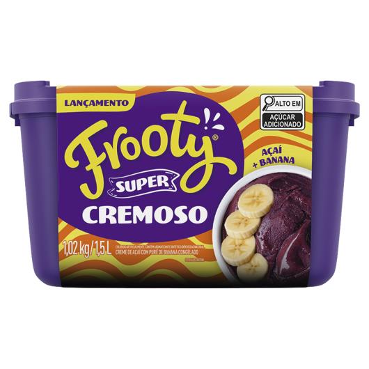 Creme de Açaí com Banana Super Cremoso Frooty Pote 1,5l - Imagem em destaque