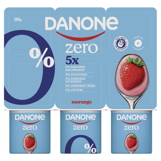 Iogurte Zero Lactose Desnatado Morango Danone 510g - Imagem em destaque