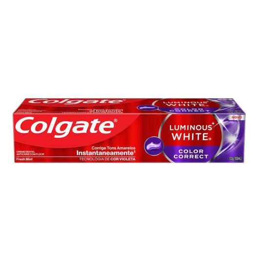 Creme Dental Fresh Mint Color Correct Colgate Luminous White Caixa 133g - Imagem em destaque