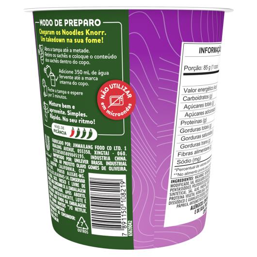 Macarrão Instantâneo Guerreiras do K-Pop Carne Knorr Copo 85g - Imagem em destaque