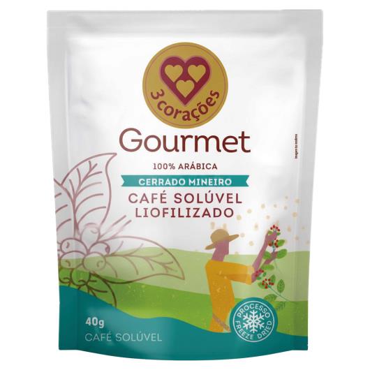 Café Solúvel Cerrado Mineiro 3 Corações Gourmet Sachê 40g - Imagem em destaque