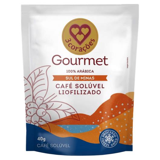 Café Solúvel Sul de Minas 3 Corações Gourmet Sachê 40g - Imagem em destaque