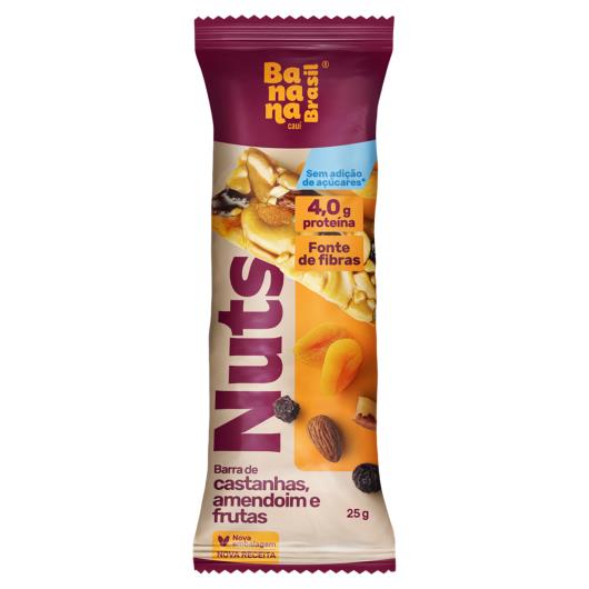 Barra de Nuts Castanhas, Amendoim e Frutas Banana Brasil 25g - Imagem em destaque