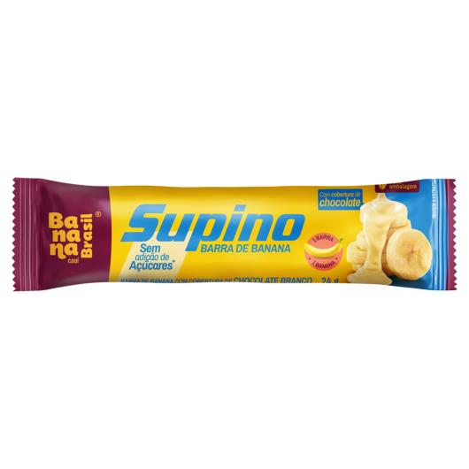 Barra de Frutas Banana Cobertura Chocolate Branco sem Adição de Açúcar Banana Brasil 24g - Imagem em destaque