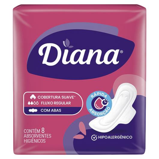 Absorvente com Abas Cobertura Suave Diana 8 Unidades - Imagem em destaque