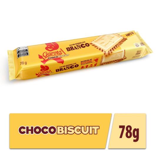Biscoito Choco Biscuit Chocolate Branco Garoto 78g - Imagem em destaque