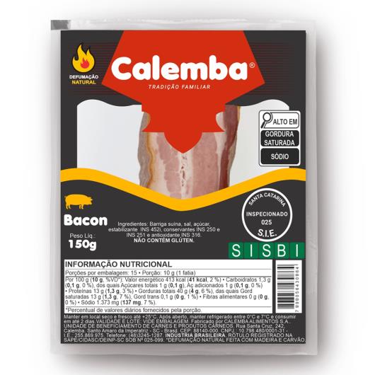 Bacon Calemba 150g - Imagem em destaque