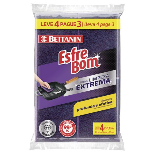 Esponja Limpeza Extrema Bettanin Esfrebom Leve 4 Pague 3 - Imagem em destaque