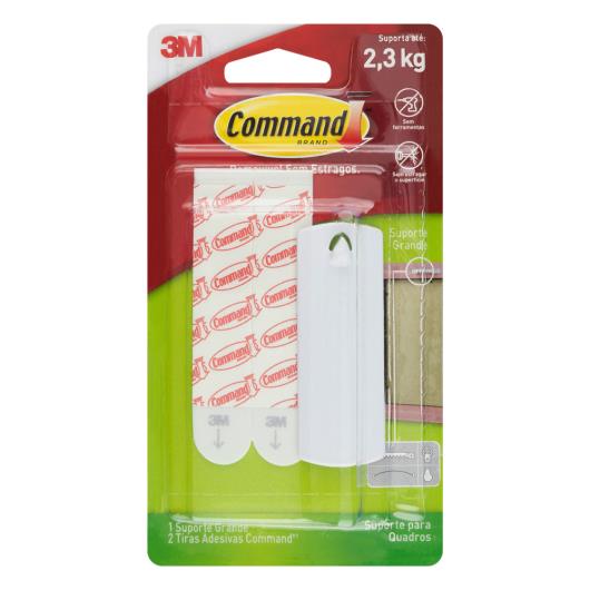 Suporte para Quadro Branco 2,3kg + 2 Tiras Adesivas Command - Imagem em destaque