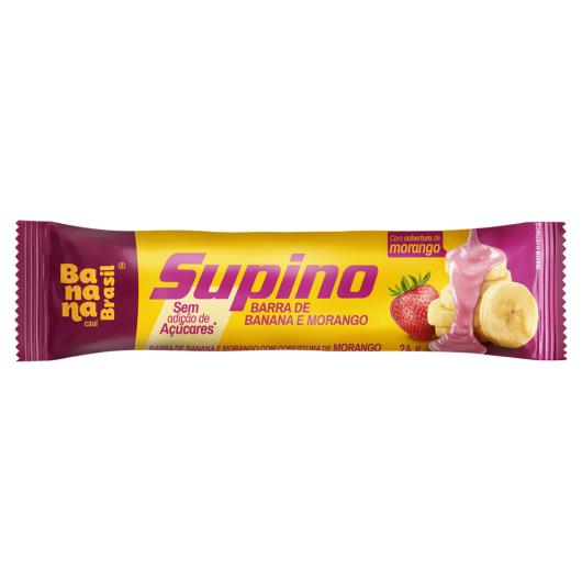 Barra de Frutas Banana e Morango Cobertura Morango Supino 24g - Imagem em destaque