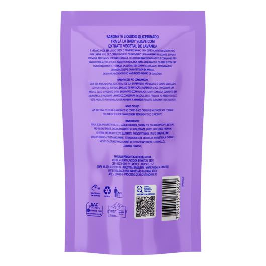 Sabonete Líquido da Cabeça aos Pés Soninho Tranquilo Lavanda Trá Lá Lá Baby Refil 180ml - Imagem em destaque