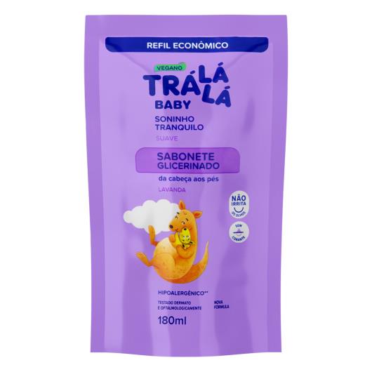 Sabonete Líquido da Cabeça aos Pés Soninho Tranquilo Lavanda Trá Lá Lá Baby Refil 180ml - Imagem em destaque