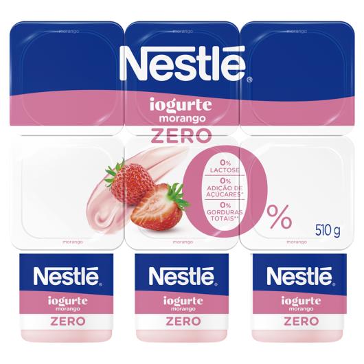 Iogurte Desnatado Zero Lactose Morango Nestlé Bandeja 510g - Imagem em destaque