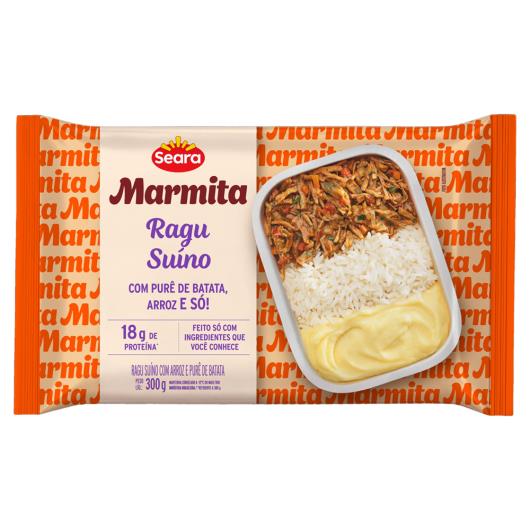 Marmita Ragu Suíno com Arroz e Purê de Batata Seara Congelada 300g - Imagem em destaque