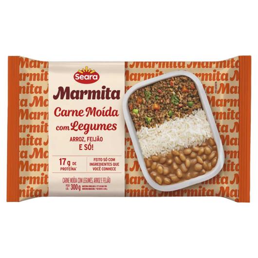 Marmita Carne Moída com Legumes, Arroz e Feijão Seara Congelada 300g - Imagem em destaque