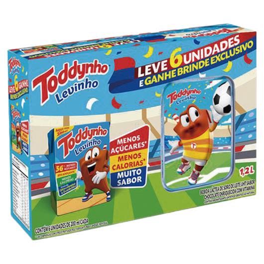 Bebida Láctea Chocolate Toddynho Levinho Pack 6 Unidades 200ml Cada Grátis Brinde Exclusivo - Imagem em destaque