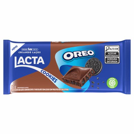 Chocolate ao Leite Lacta Oreo Cookies Pacote 80g - Imagem em destaque