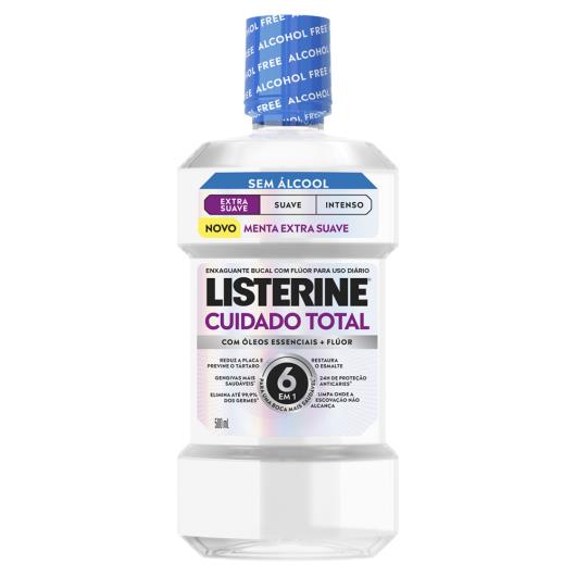 Enxaguante Bucal Listerine Cuidado Total Zero Álcool Menta Extra Suave Frasco 500ml - Imagem em destaque