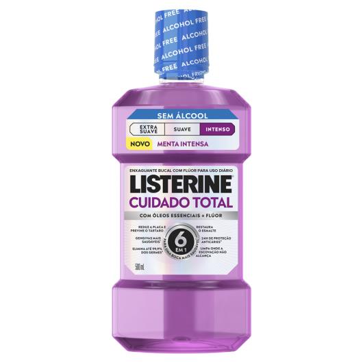 Enxaguante Bucal Listerine Cuidado Total Zero Álcool Menta Intensa Frasco 500ml - Imagem em destaque