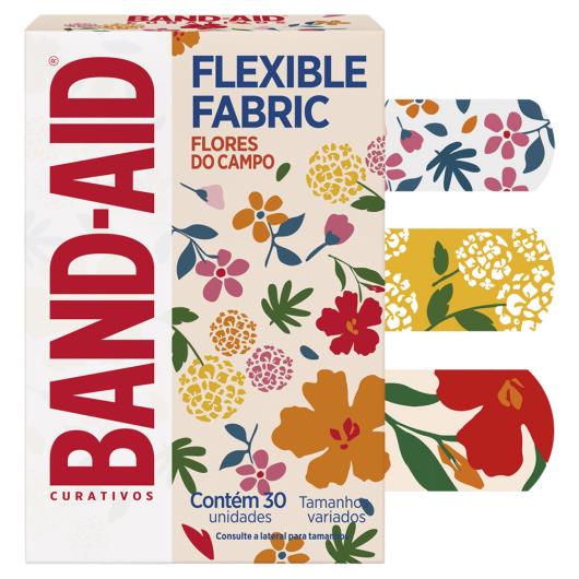 Curativo Band-Aid Flores do Campo Flexible Fabric Caixa 30 Unidades - Imagem em destaque