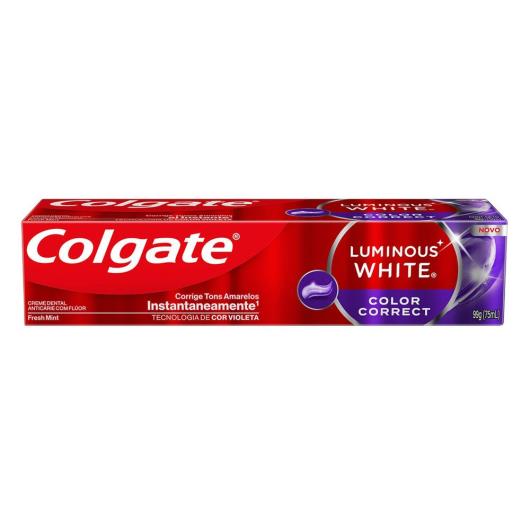 Creme Dental Colgate Luminous White Fresh Mint Color Correct Caixa 99g - Imagem em destaque